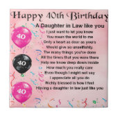 義理の娘の詩-第40誕生日 タイル (正面)