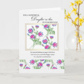 義理の娘の誕生日カード – 誕生日カード カード (黄色い花)