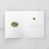 義理の娘の誕生日ブルーバタフライ カード (内部)