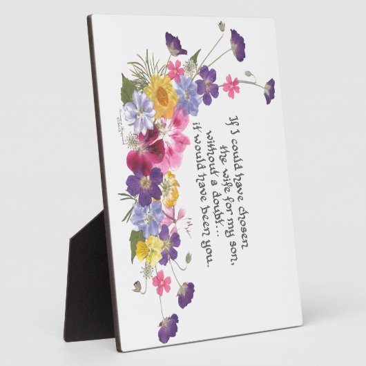 義理の娘の贈り物 フォトプラーク (側面)