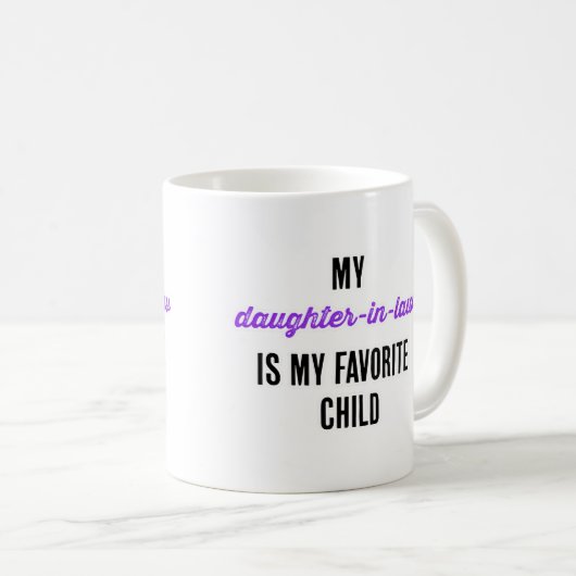 義理の娘は子お気に入りのだ コーヒーマグカップ (正面右)