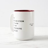 義理の娘は子お気に入りの供カスタム ツートーンマグカップ (正面左)