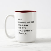 義理の娘は子お気に入りの供カスタム ツートーンマグカップ (左)