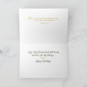 義理の娘ひまわり誕生日 カード (内部)