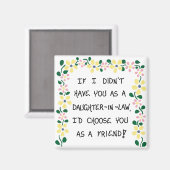 義理の娘への贈り物 – 引用文磁石 マグネット (正面/裏面)