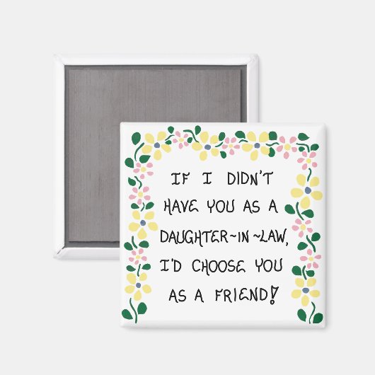 義理の娘への贈り物 – 引用文磁石 マグネット (正面/裏面)