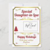 義理の娘クリスマスギフトカード保持者 シーズンカード (正面)
