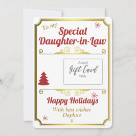 義理の娘クリスマスギフトカード保持者 シーズンカード