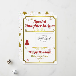 義理の娘クリスマスギフトカード保持者 シーズンカード