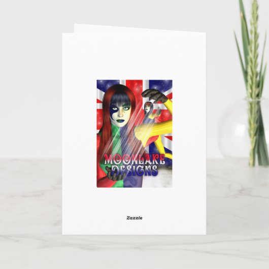 義理の娘ハッピーバースデースペインのオレンジツリー カード (裏面)