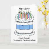 義理の娘ハッピー40歳の誕生日 カード (黄色い花)