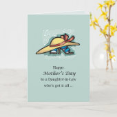 義理の娘マザーズデイハットサンダル カード (黄色い花)