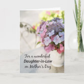 義理の娘母の日の花の屋外テーブル カード (正面)