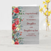 義理の娘結婚おめでとう カード (黄色い花)