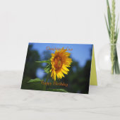 義理の娘誕生日ひまわりカード カード (正面)