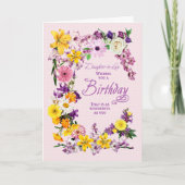 義理の娘誕生日花枠カード カード (正面)