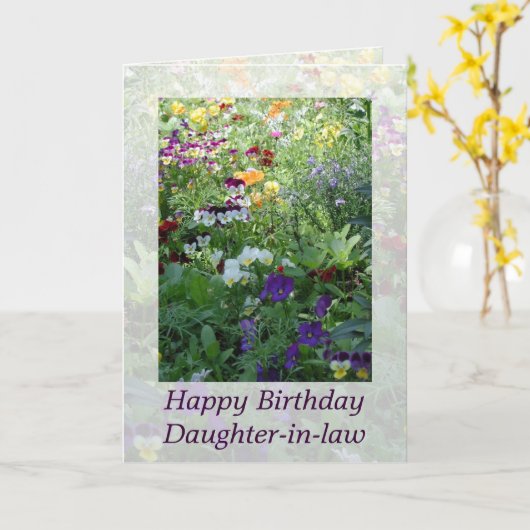 義理の娘誕生日 カード (黄色い花)