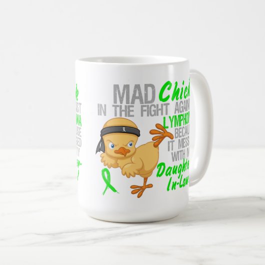 義理の娘3のリンパ腫と台なしになる気違いのひよこ コーヒーマグカップ (正面右)