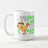 義理の娘3のリンパ腫と台なしになる気違いのひよこ コーヒーマグカップ (左)