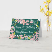 義理の娘30歳の誕生日の緑の花 カード (黄色い花)