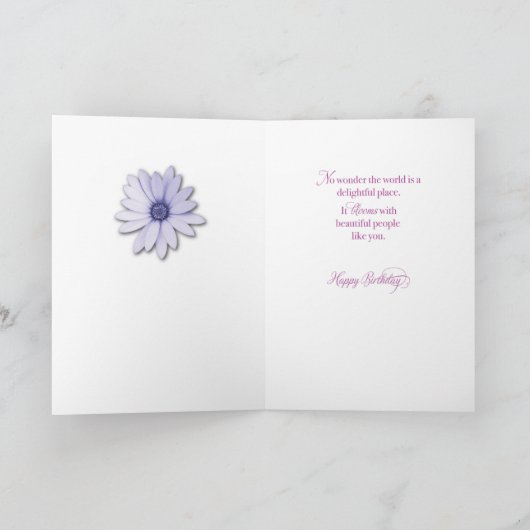 義理の娘30歳の誕生日デイジーでピンク&パップ カード (内部)