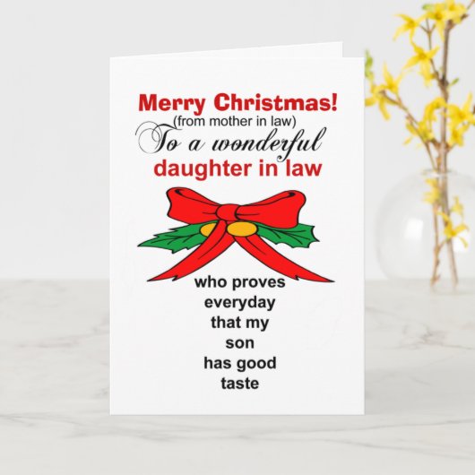 義理の娘 カード (黄色い花)