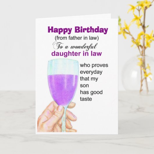 義理の娘 カード (黄色い花)