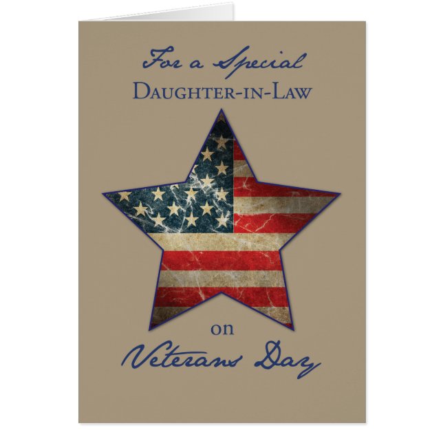 義理の娘、幸せな退役軍人の日、古いフラッグスター (正面)