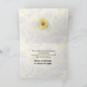 義理の娘＆息子 1周年 結婚記念日 サン カード (内部)