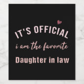 義理の娘Morからの誕生日クリスマス ワインラベル (シングルラベル)