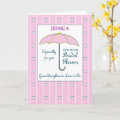 義理の孫娘は名前をカスタムするブライダル カード (黄色い花)