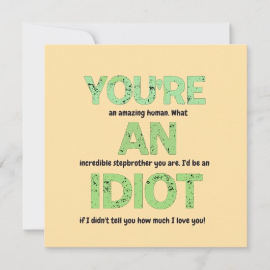 義理の弟、あなたは素晴らしい人間の贈り物 カード (正面)