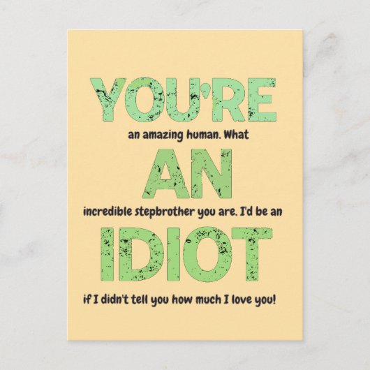 義理の弟、あなたは素晴らしい人間の贈り物 ポストカード (正面)