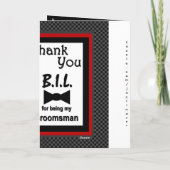 義理の弟(または妹の夫)- 結婚式の仲人への感謝の気持ち サンキューカード (裏面)