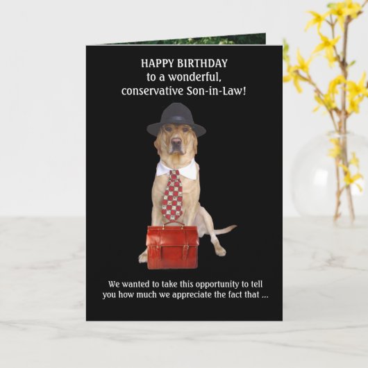 義理の息子か義理の兄弟 カード (黄色い花)