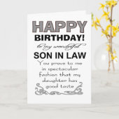 義理の息子が娘の良さを証明する 誕生日 カード (黄色い花)