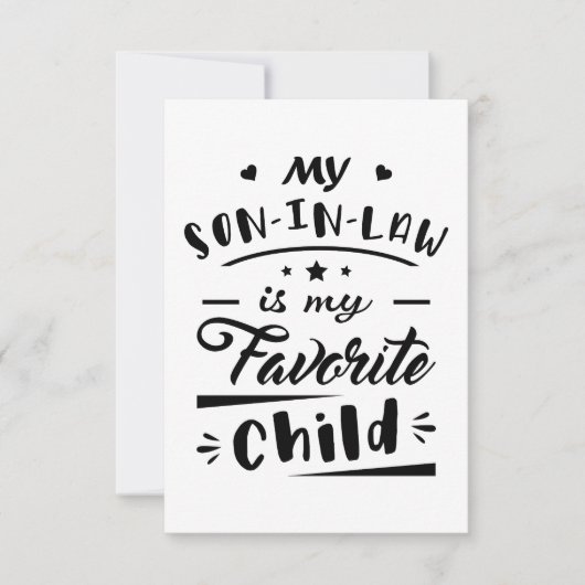 義理の息子が子お気に入りのだ サンキューカード (正面)