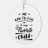 義理の息子が子お気に入りのだ セラミックオーナメント (左)