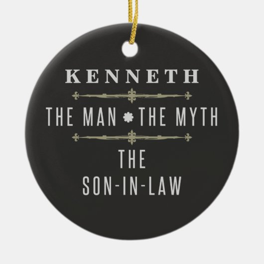 義理の息子が神話の男 セラミックオーナメント (正面)