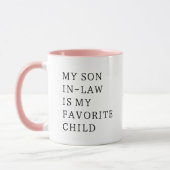 義理の息子が私のお気に入りの子供 マグカップ (左)