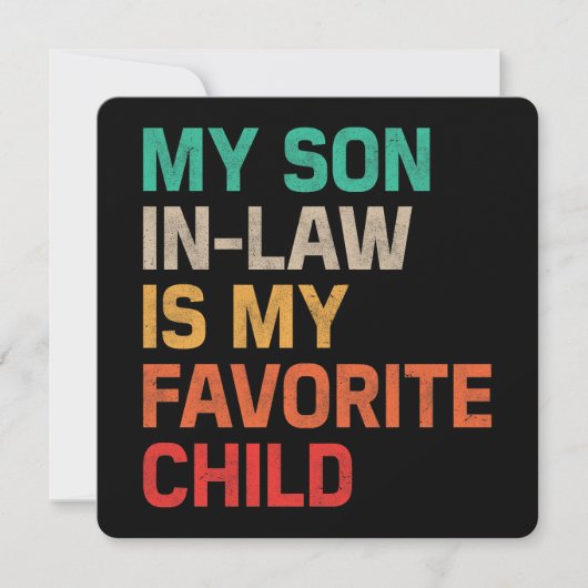 義理の息子が私のお気に入りの子 招待状 (正面)