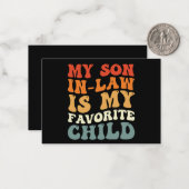 義理の息子が私の最も愛する子供なんだ ファミリー グルーヴィー ノートカード (正面/裏面インサイチュ)