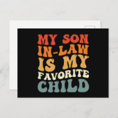 義理の息子が私の最も愛する子供なんだ ファミリー グルーヴィー ポストカード (正面/裏面)