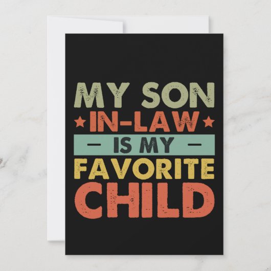 義理の息子が私の最も愛する子供なんだ ファミリー グルーヴィー 招待状 (正面)