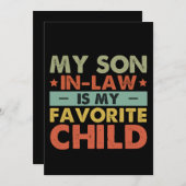 義理の息子が私の最も愛する子供なんだ ファミリー グルーヴィー 招待状 (正面/裏面)