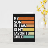 義理の息子が私の最も愛する子 面白い ヴィンテージ 父の日 カード (黄色い花)