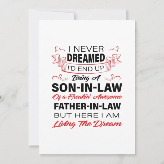 義理の息子であること 案内状 (正面)