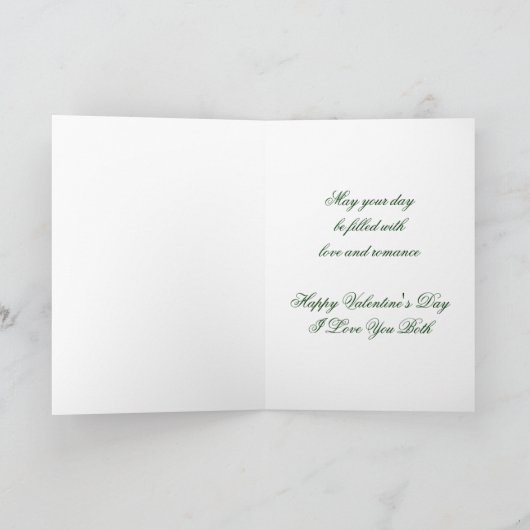 義理の息子と娘のためのバレンタインのカード シーズンカード (内部)