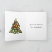 義理の息子と娘へのクリスマスの願い シーズンカード (内部)