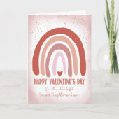 義理の息子と娘バレンタインデー色彩の鮮やかン カード (正面)